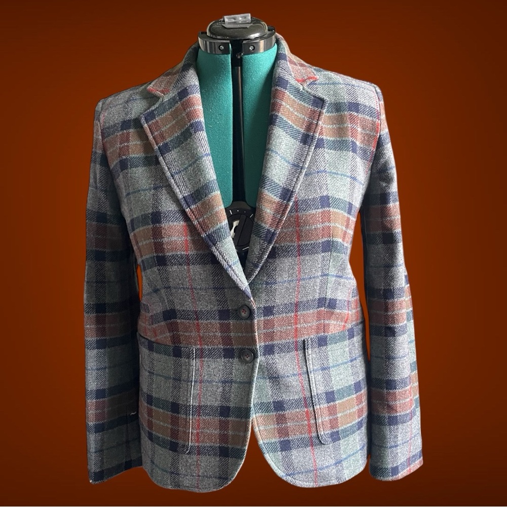 Pendleton Plaid Blazer - Blue, Gray, Red - image 1